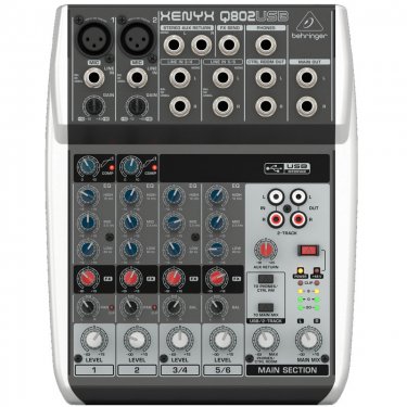 山西百灵达 Behringer Q802USB 模拟调音台 声卡调音台 6路调音台