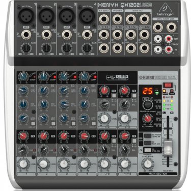 山西百灵达 Behringer QX1202USB 模拟调音台 USB声卡调音台 直播K歌调音台