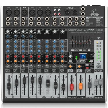 山西百灵达 Behringer X1222USB 模拟调音台 USB声卡调音台 直播K歌调音台