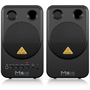 山西百灵达 Behringer MS16 4寸有源监听音箱 多媒体音箱 双路有源立体声音箱 有源音响