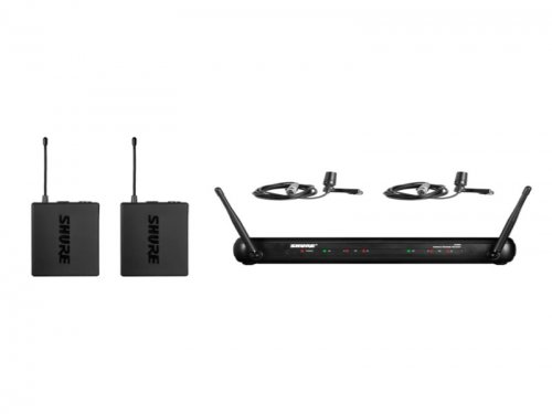 山西Shure 舒尔 SVX188/CVL 双领夹式话筒系统 胸麦 一拖二无线话筒