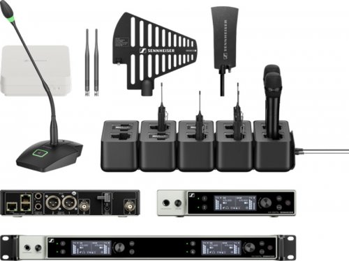 山西森海赛尔 EW-DX EM 2 DANTE 双通道一拖二无线麦克风 教学会议舞台演出直播无线话筒 Sennheiser